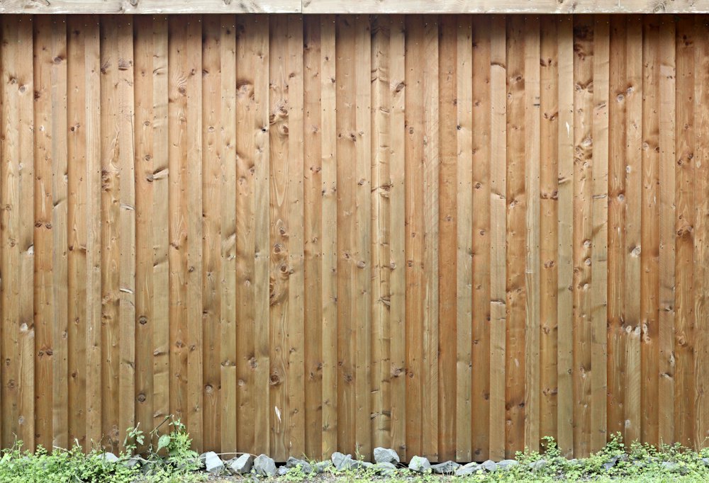 Wooden garden fence